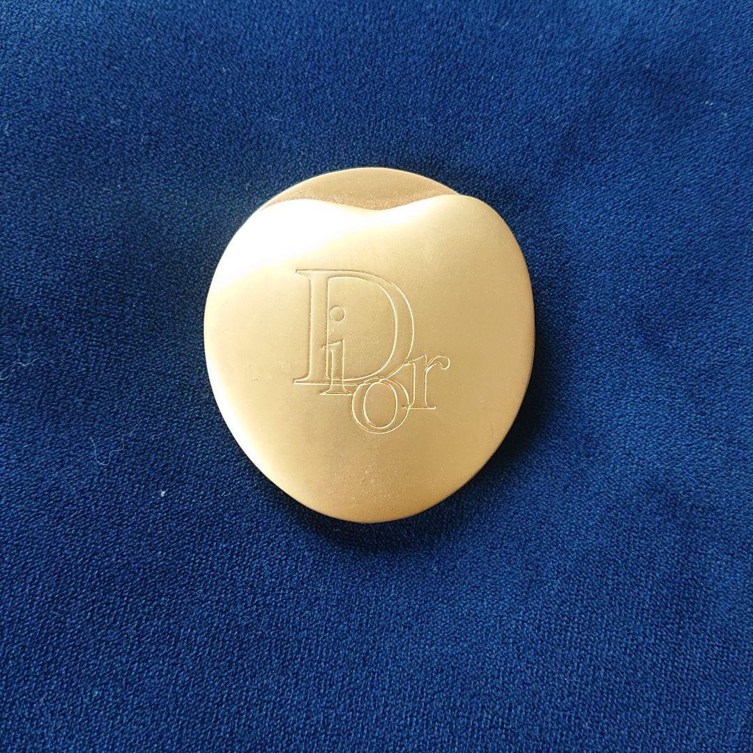 Christian Dior Mirror Compact Heart Shape Gold Pocket Mirror Gift Novelty Item