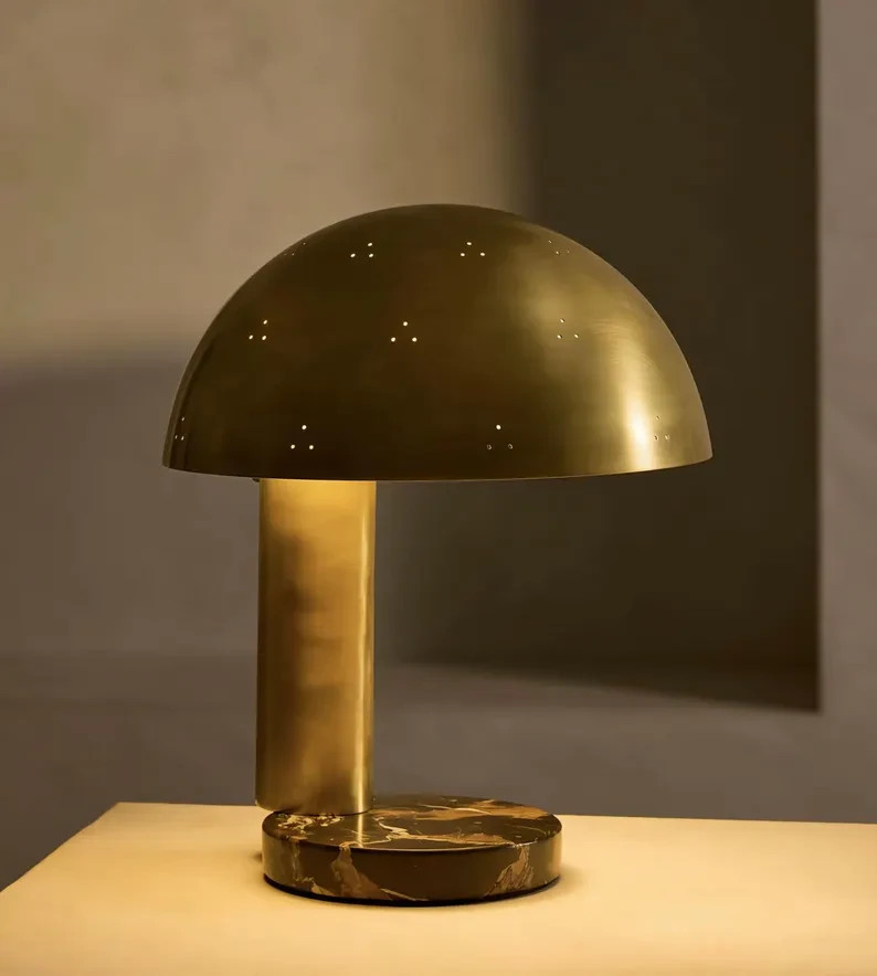 Luxury Marble Base Table Lamp – Modern Minimalist Bedside Lamp