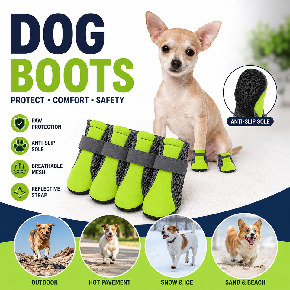 Pet Dog Shoes Puppy Outdoor Soft Bottom Waterproof Rain Boots for Small Dogs Cat