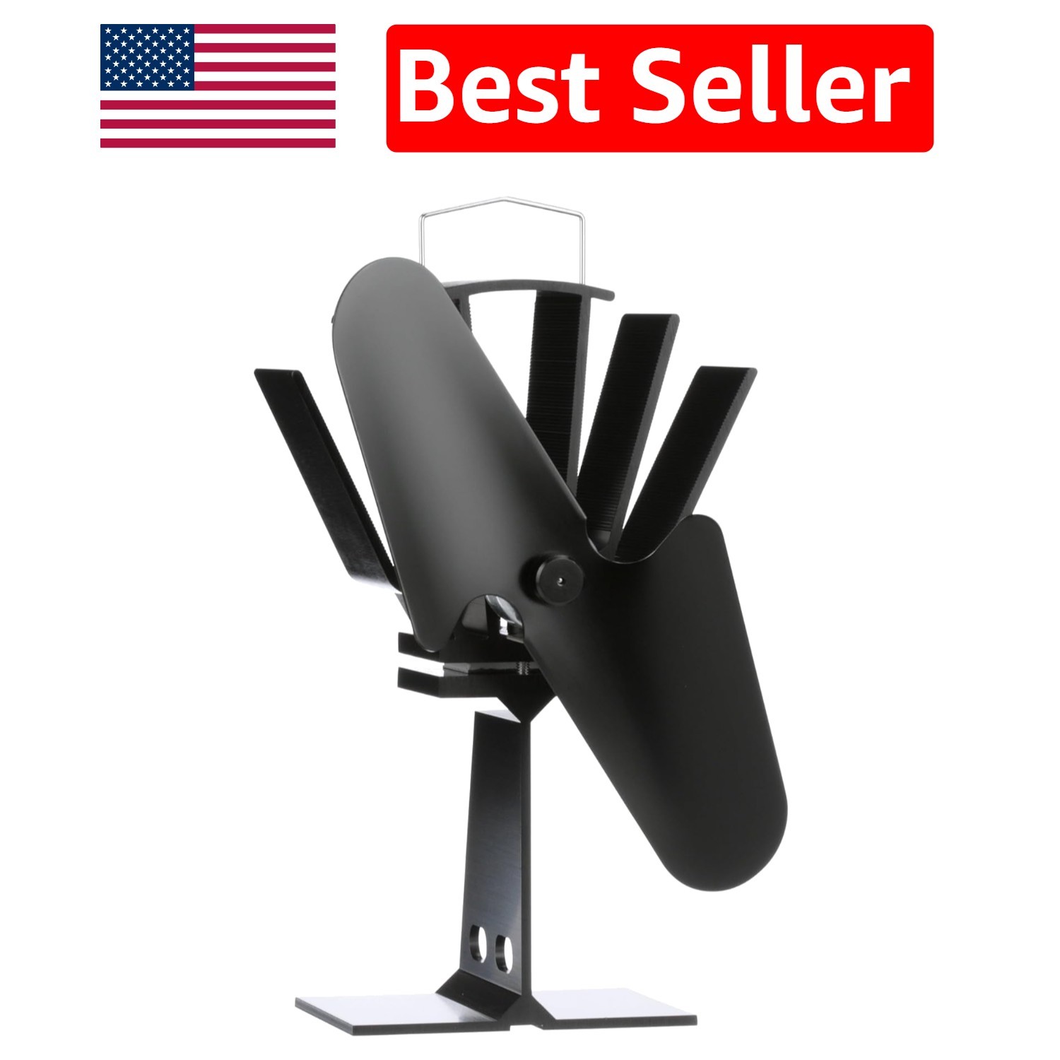 Caframo Heat Powered Stove Fan - Classic Black Blower for Cozy Living Spaces
