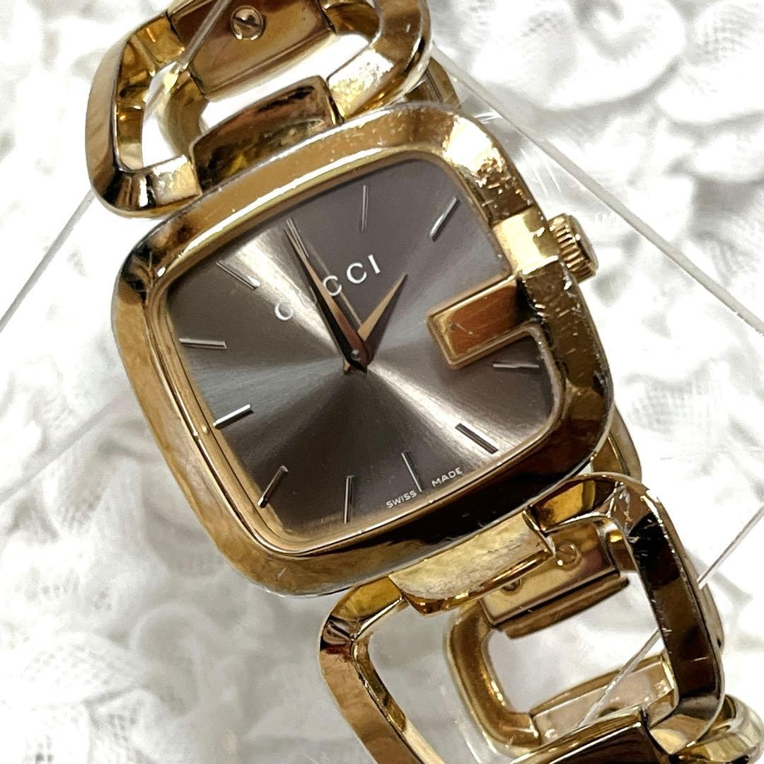 Gucci Square Face Watch Gold Quartz Used