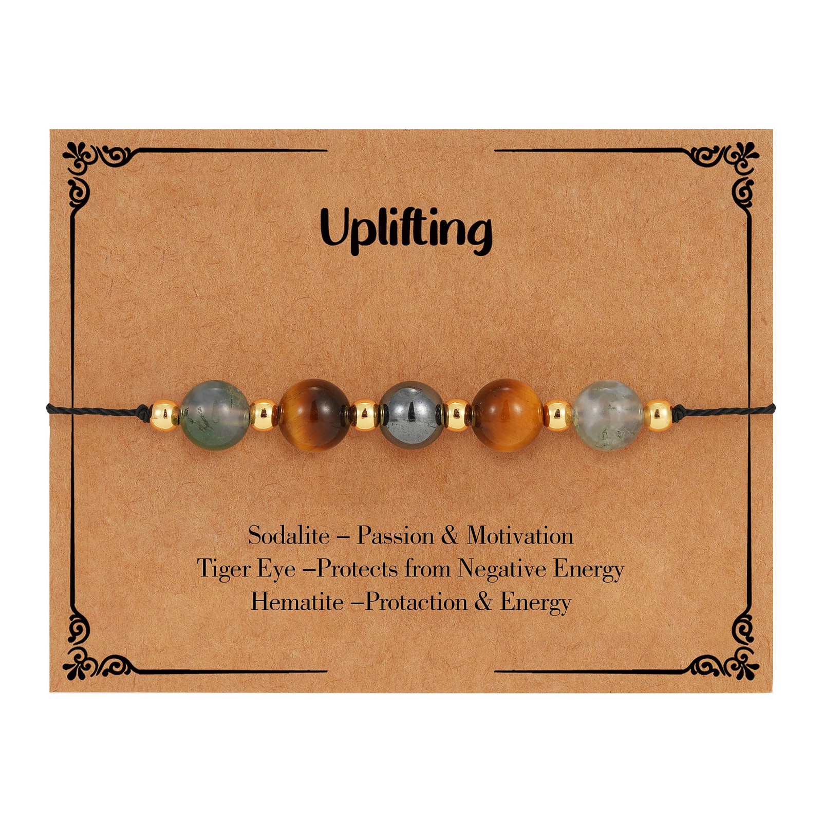 Inspirational Encouragement Gifts for Women, Natural Healing Stones Bracele - 02