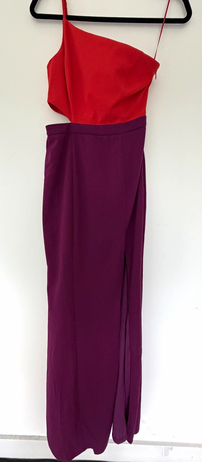 MANIJU Women Dress Sz SMALL Red Purple Spaghetti Strap Taylor Swift Style
