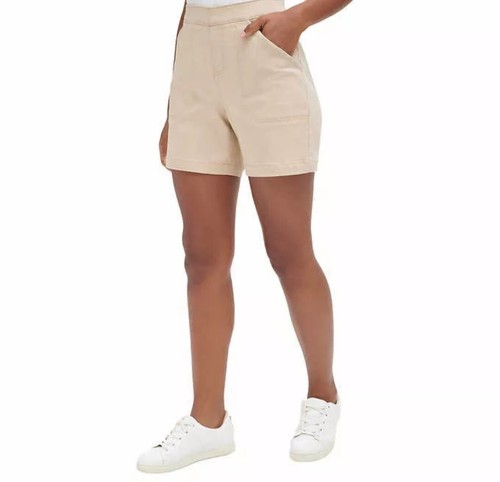 Nautica Women’s Beige Pull-On Shorts Stretch Waistband Casual Style NWT