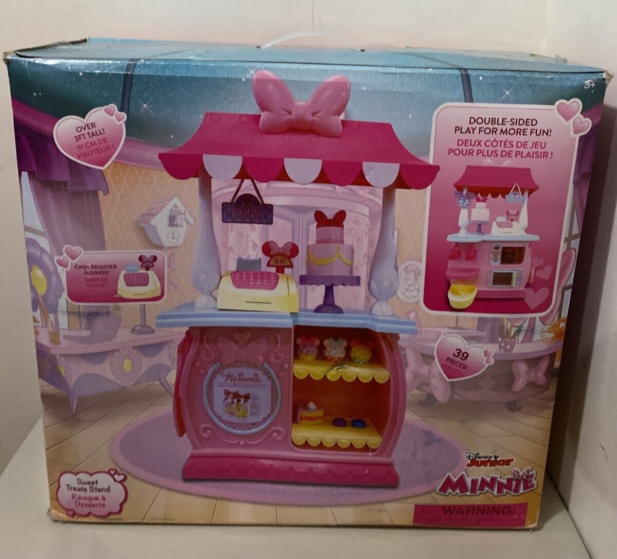 Disney Minnie Mouse Sweet Treats Stand Play Set Sound 38Accessories Double Side