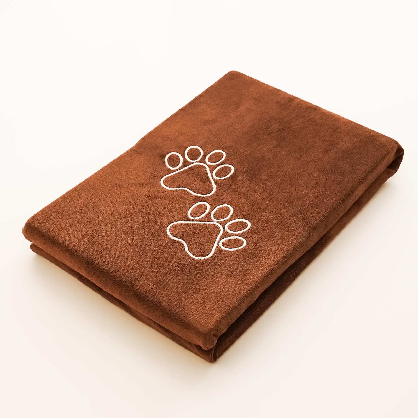 Premium Pet Drying Towel Ultra Absorbent Soft Microfiber Dog Cat Groom Brown