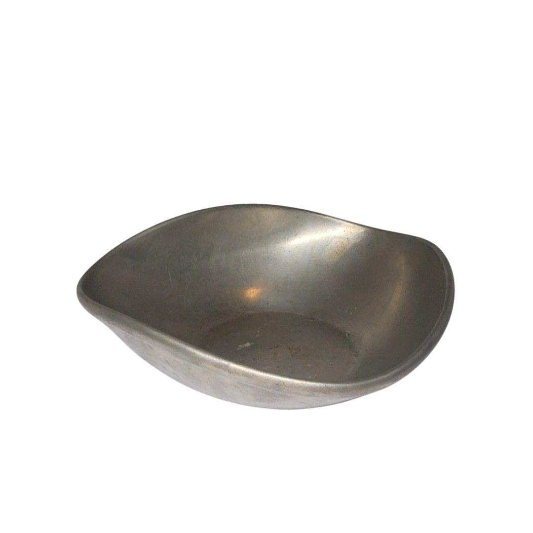Vintage Preisner Pewter Serving Bowl 2213 Mid Century Modern Silver Decor