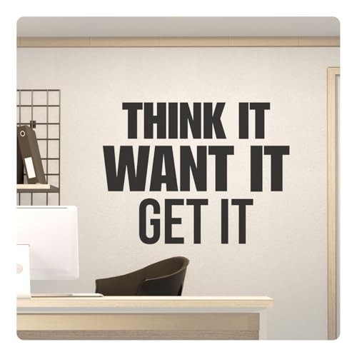 Think It Want It Motivational Inspirational Wall Decal Sticker Quote Home Decor