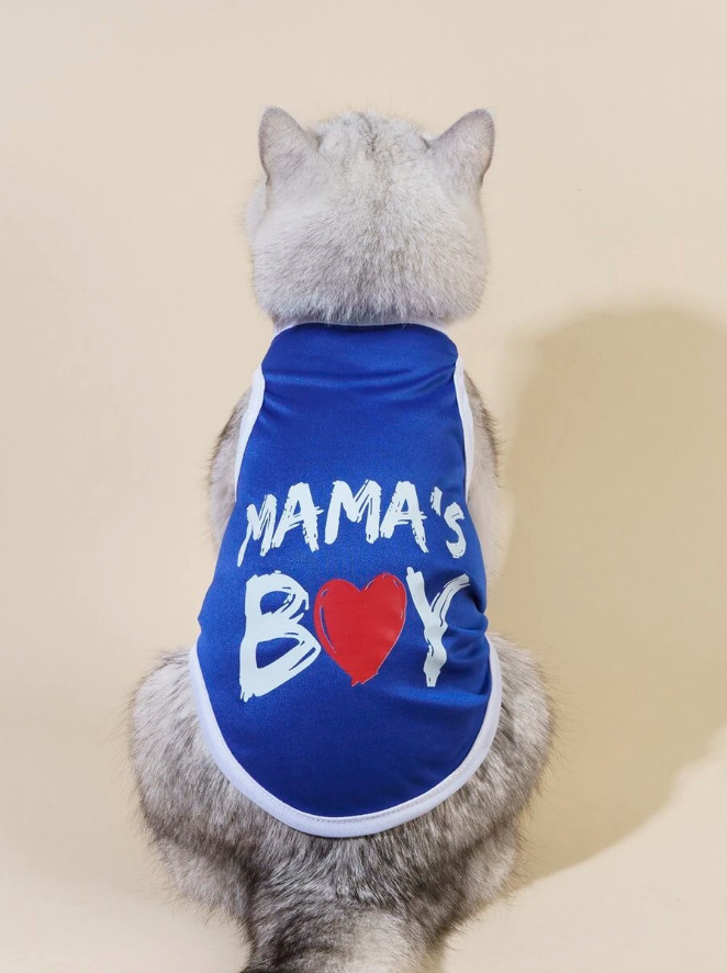 Pet Dog Clothe Tank T Shirt Vest Clothing Puppy Cat Top Cute Printed Mama's Boy 