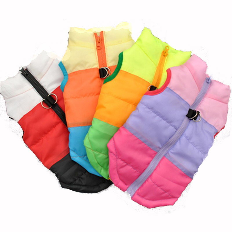 Cute Puppy Pet Small Dog Cat Winter Warm Coat Padded Vest Jacket Sizes S M L