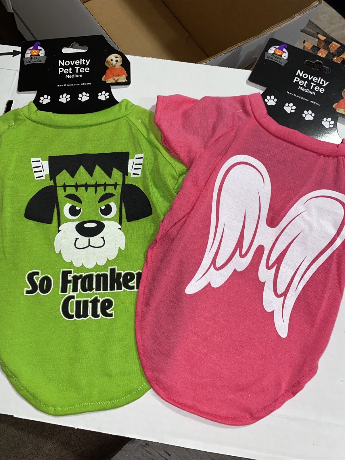 pet costumes Medium (14-16 in) Pink Angel Wings & So Franken cute pet halloween