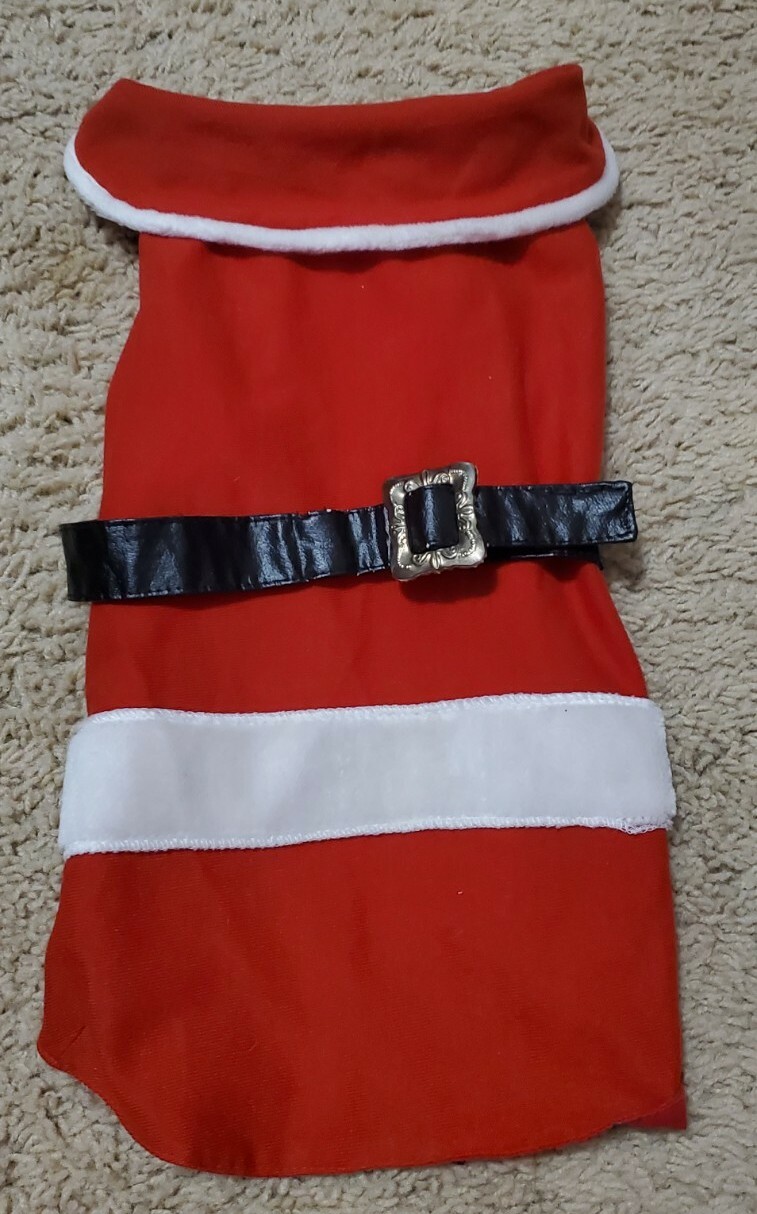 Pet Costume Holiday Home Santa Dog Puppy Outfit  Size MEDIUM 13-20 pounds
