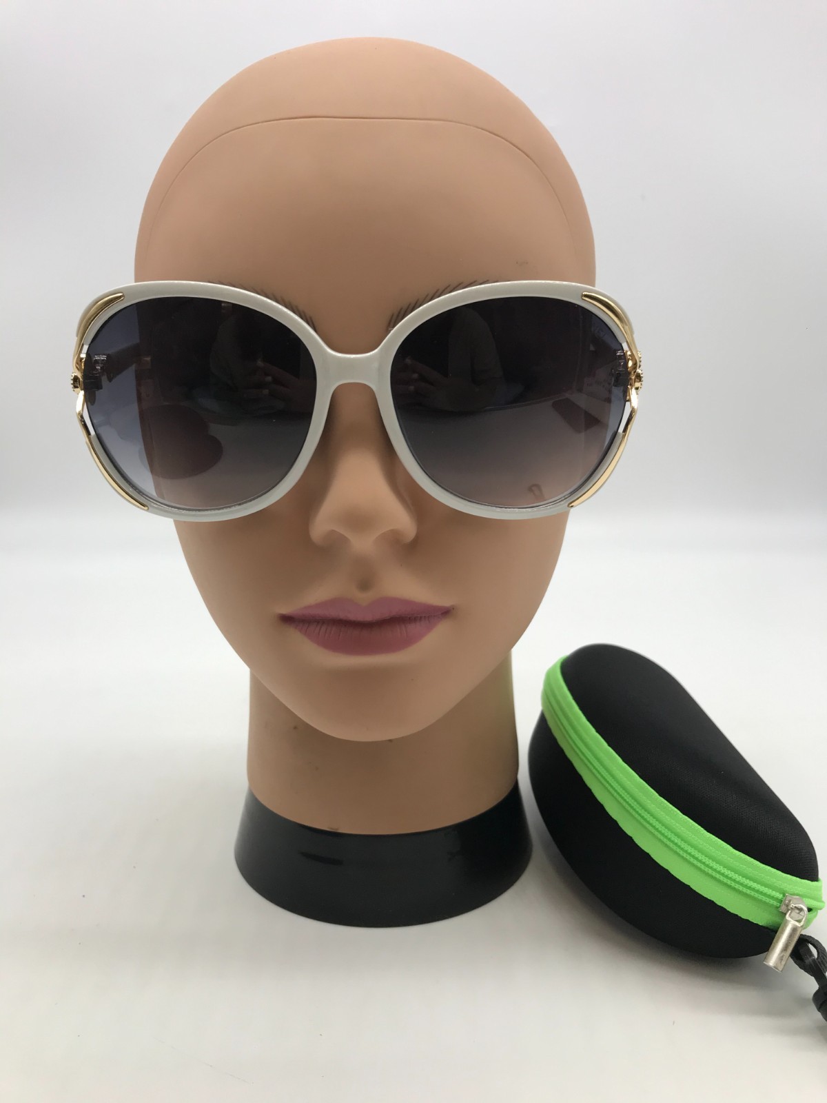 Chanel White Trendy Fashion Trendy Sunglasses 56-17-120 Blue Lenses