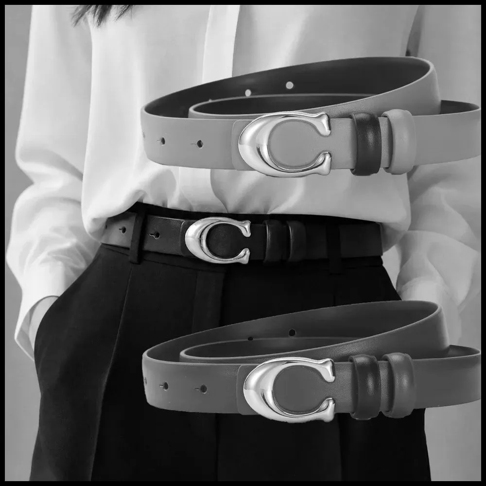 New Fashion C-shaped Smooth Buckle Women's Belt Trendy Women's Corset Casual