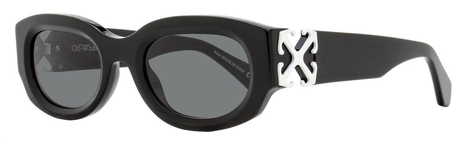 Off-White Oval Palmer Sunglasses OERI14E 1007 Black 52mm