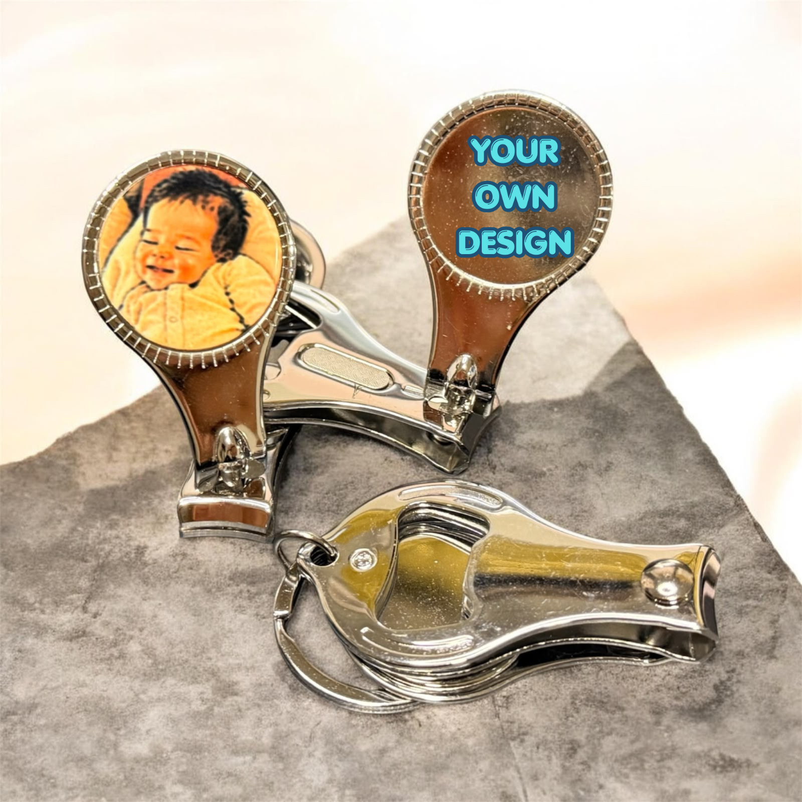 Personalized Photo Nail Clipper Keychain Custom Picture Gift Key Ring