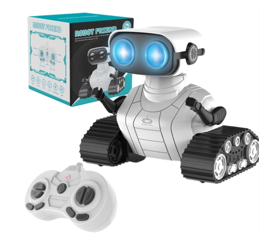 Rechargeable RC Robot Toy for Kids , Remote Control with Music and LED Eyes