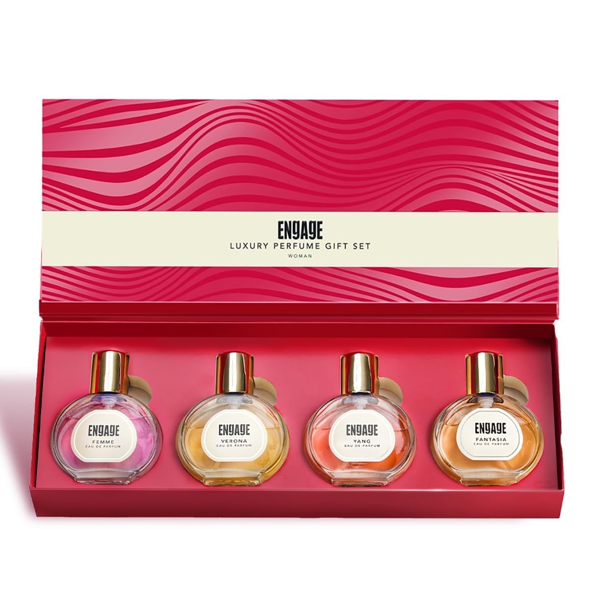 Engage Gift Assorted Luxury Perfume Set for Women 100ml (25ml x 4) 4 Unique EDT