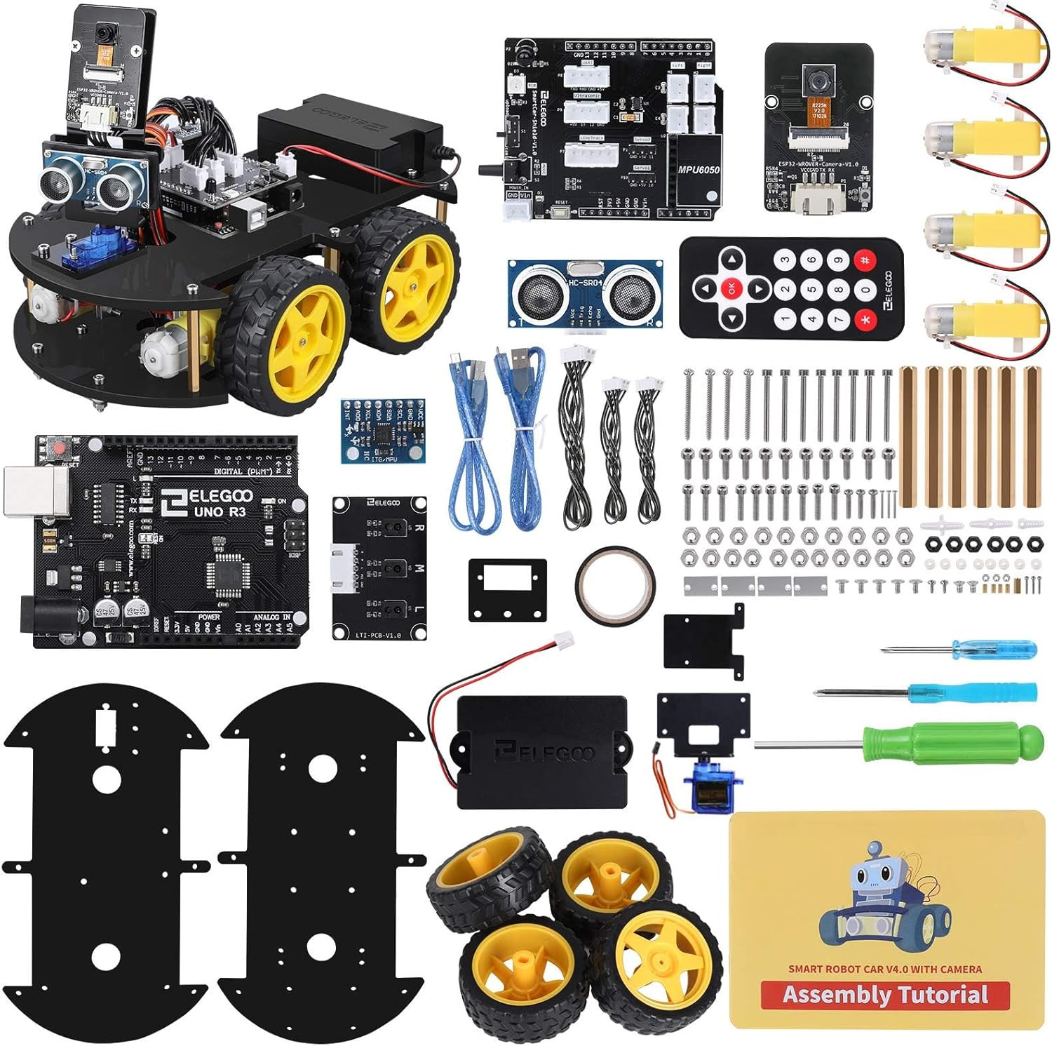 UNO R3 Smart Robot Car Kit V4 for Kids 8-16 STEM Coding Gift Engineering Toy