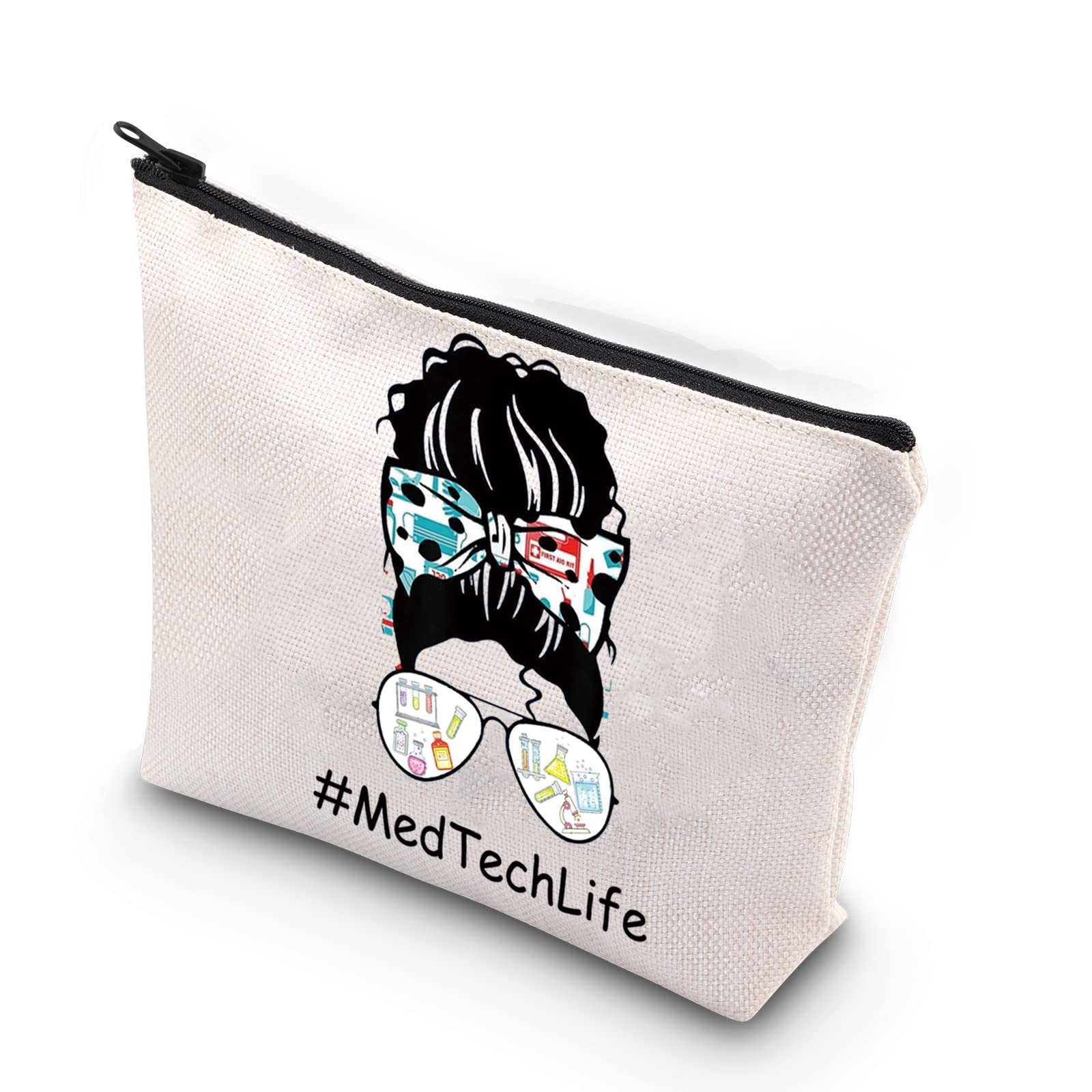 XYANFA Med tech life Makeup Bag Medical Lab Tech Gift 23cm*18cm, MedTechLife