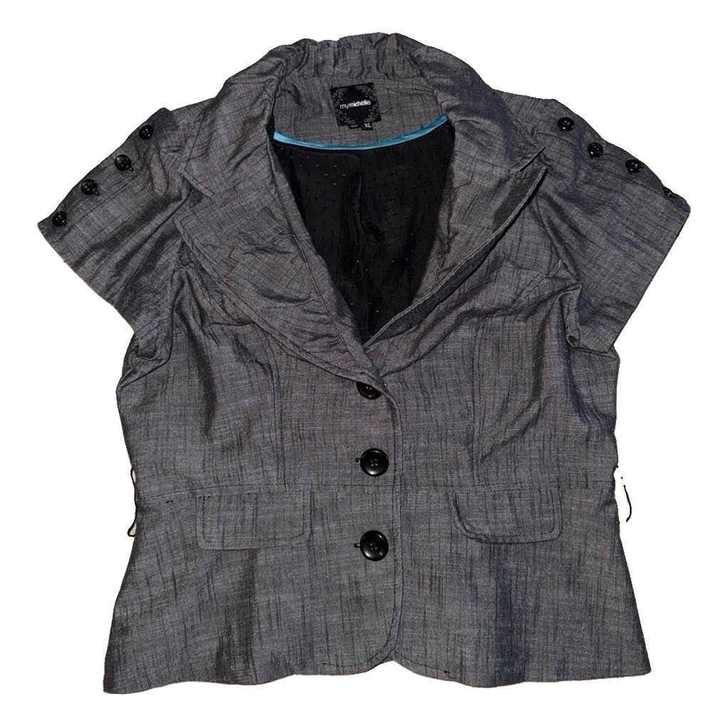 Vintage Y2K Office Siren Style Blazer/Button Up Chic Office Shirt Women’s Sz XL