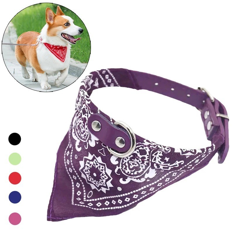 Cute Adjustable Dog Bandana Collar Puppy Cat Pet Neckerchief Neck Scarf Ties
