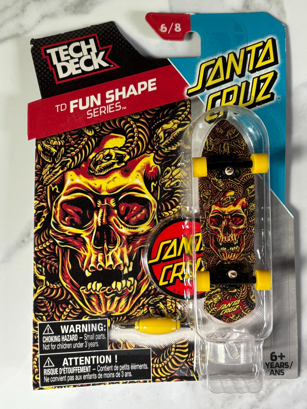 Tech Deck TD Fun Shape Series Santa Cruz Skeleton Snake Skateboard 6/8