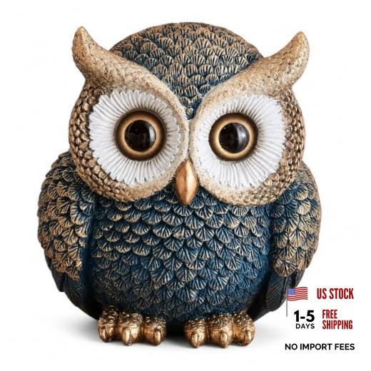 Owl Figurine Decor - Modern Home Decor Statue for Home Bookshelf Living Room