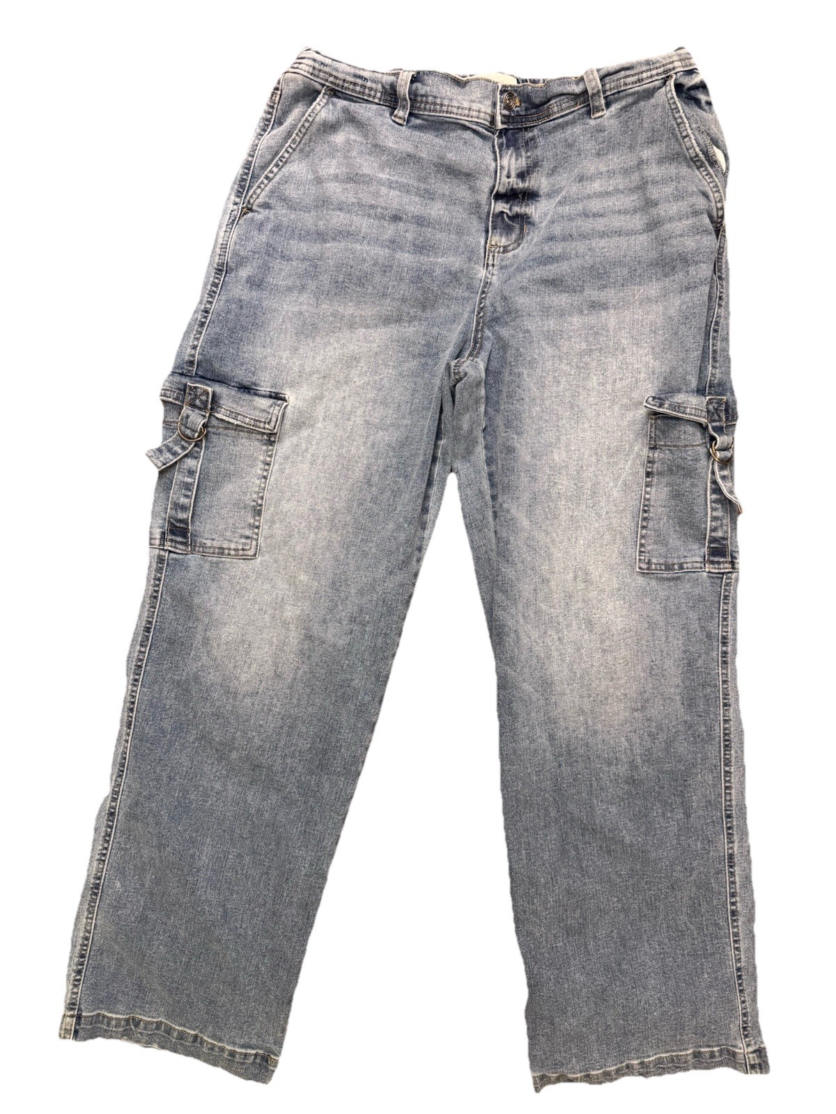 REGeneration by Celebrity Pink Jeans Size XL Cargo Pockets Wide Leg Y2K Insp