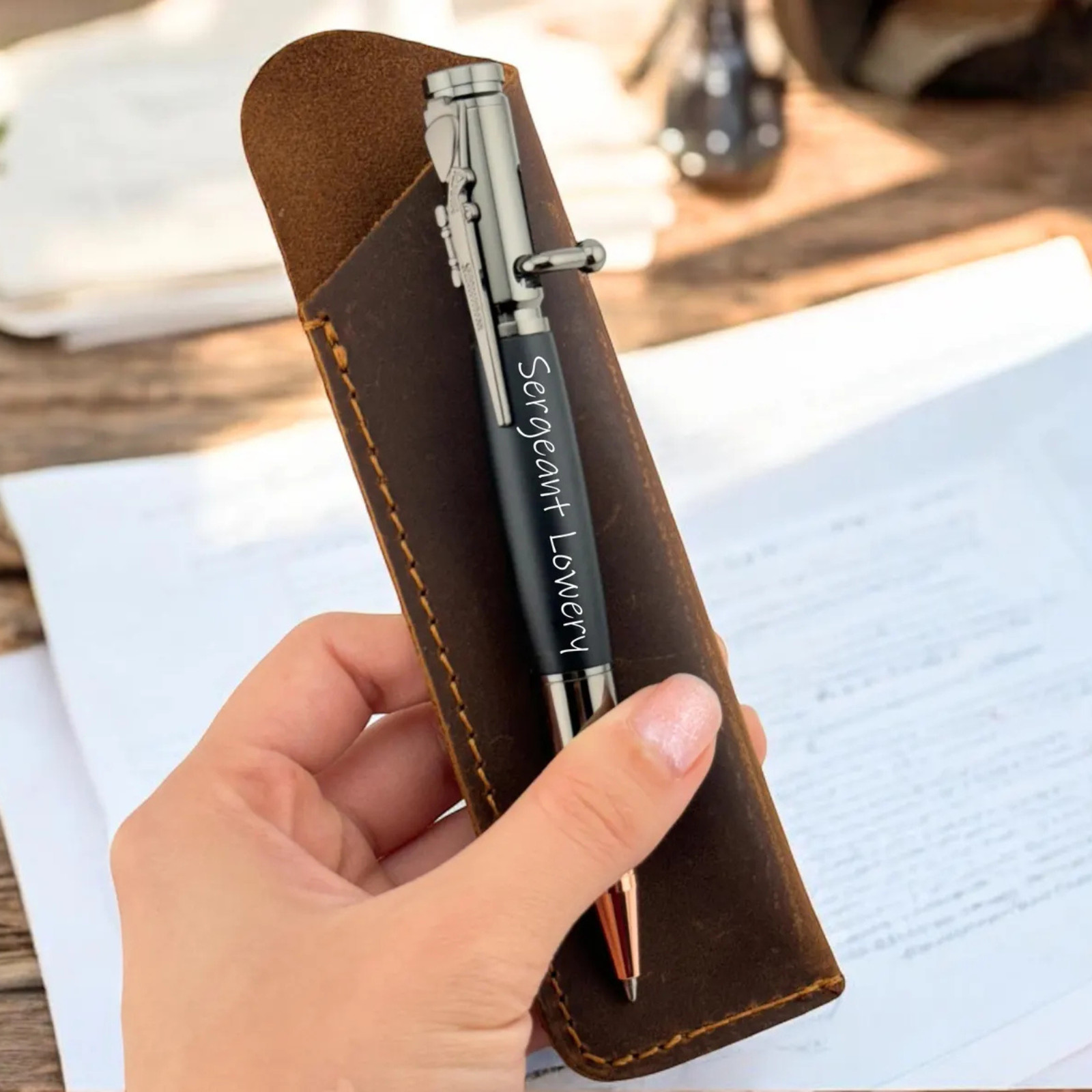 Personalized Bullet Pen Engraved Bolt Action Pen for Men Fathers Day Gift