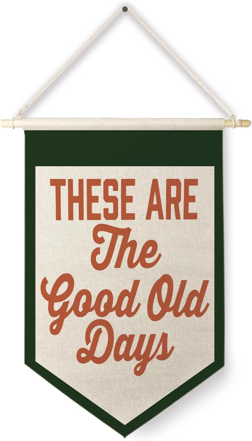 Nostalgic Wall Canvas Banner with Inspirational Quote for Home Decor