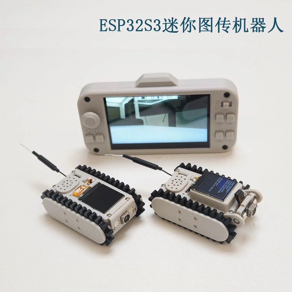 New ESP32 Remote Control Robot RC Tank Wireless Video Robot Hole Scouting Car