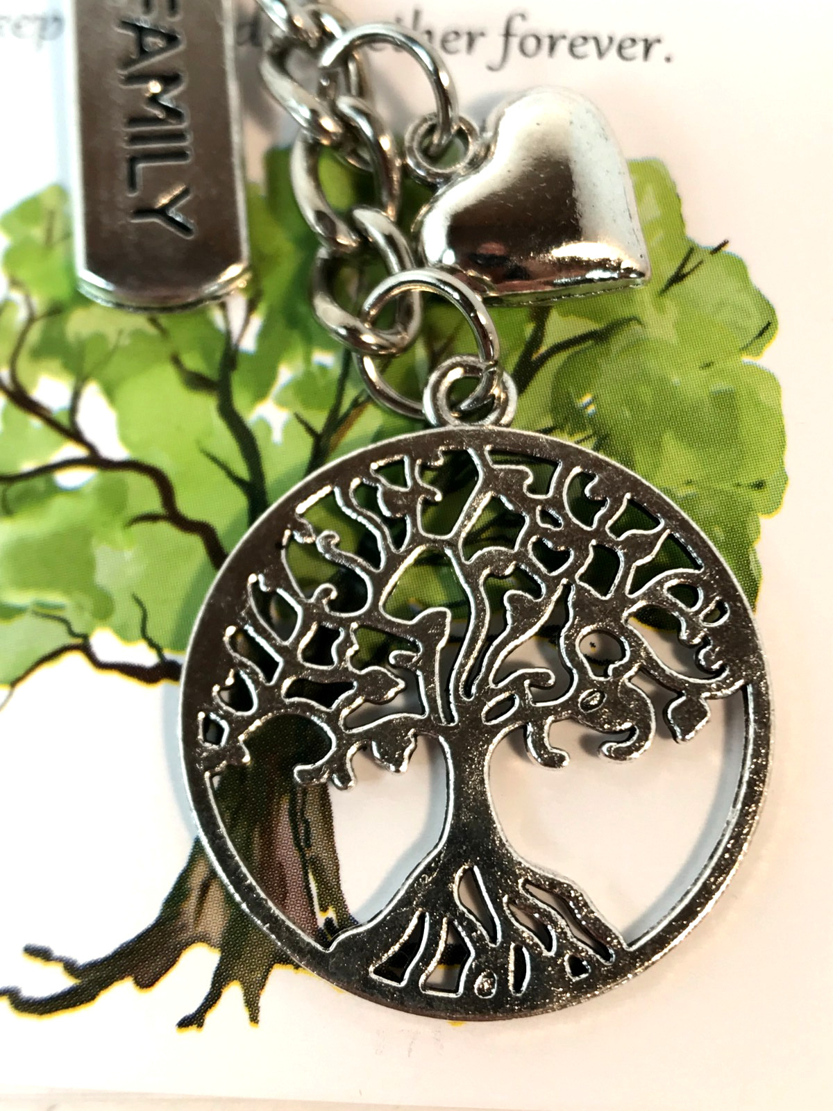 Tree of Life Keychains Family Reunion Gathering Party Gifts with Tassels 20 Pcs