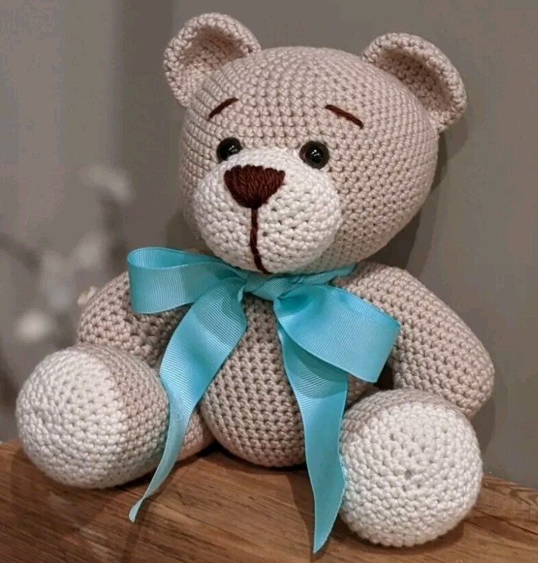 Handmade Crochet Teddy Bear Amigurumi Unique Gift