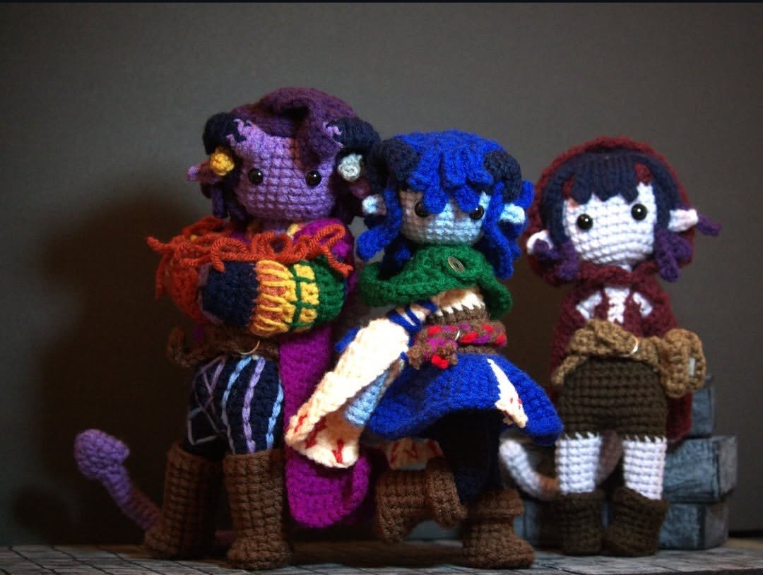 Custom Crochet D&D Character Doll Handmade RPG Fantasy Gift Unique Gift