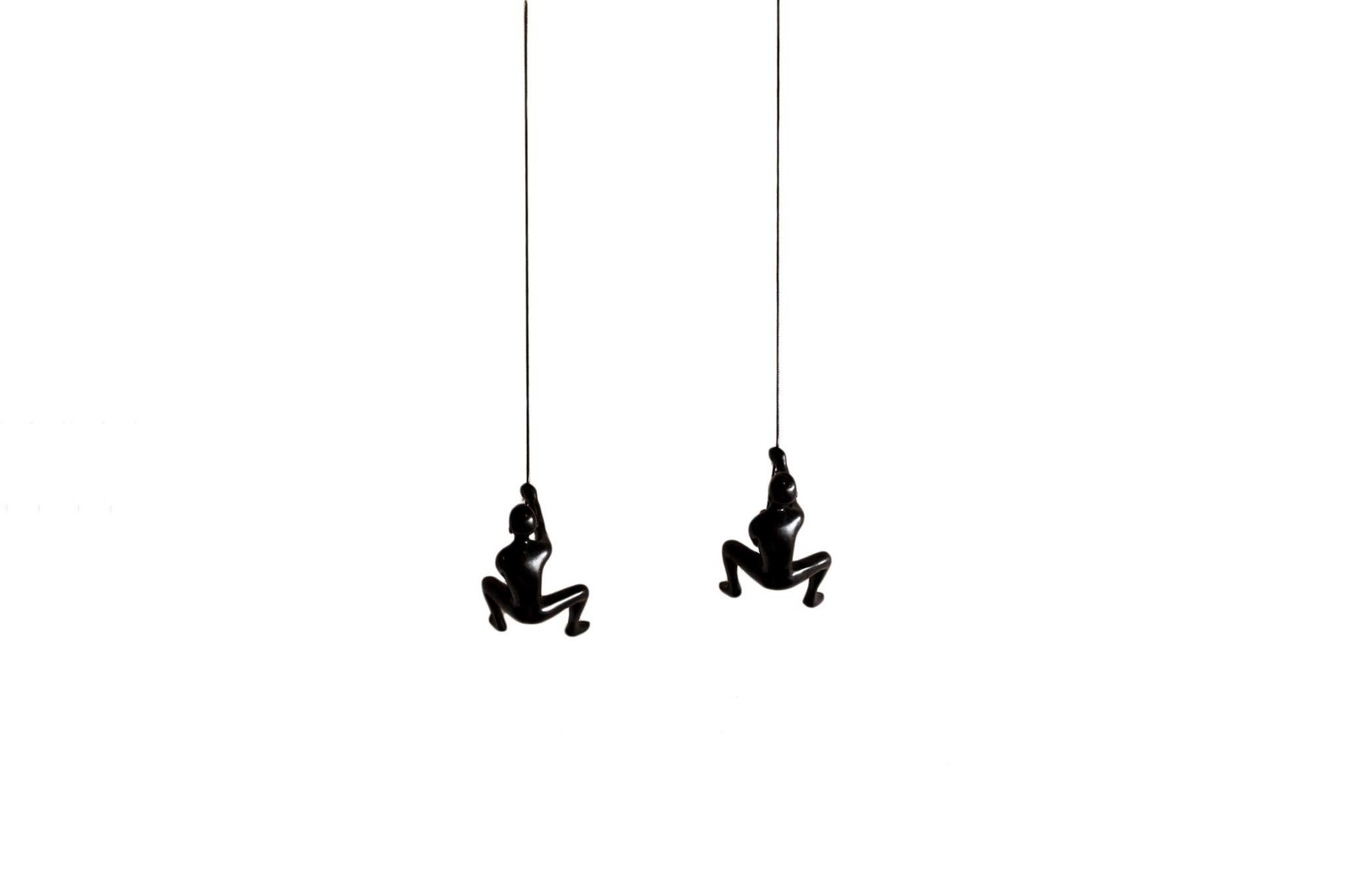 Set Of Two 6 Black Unique Climbing Men Wall Art