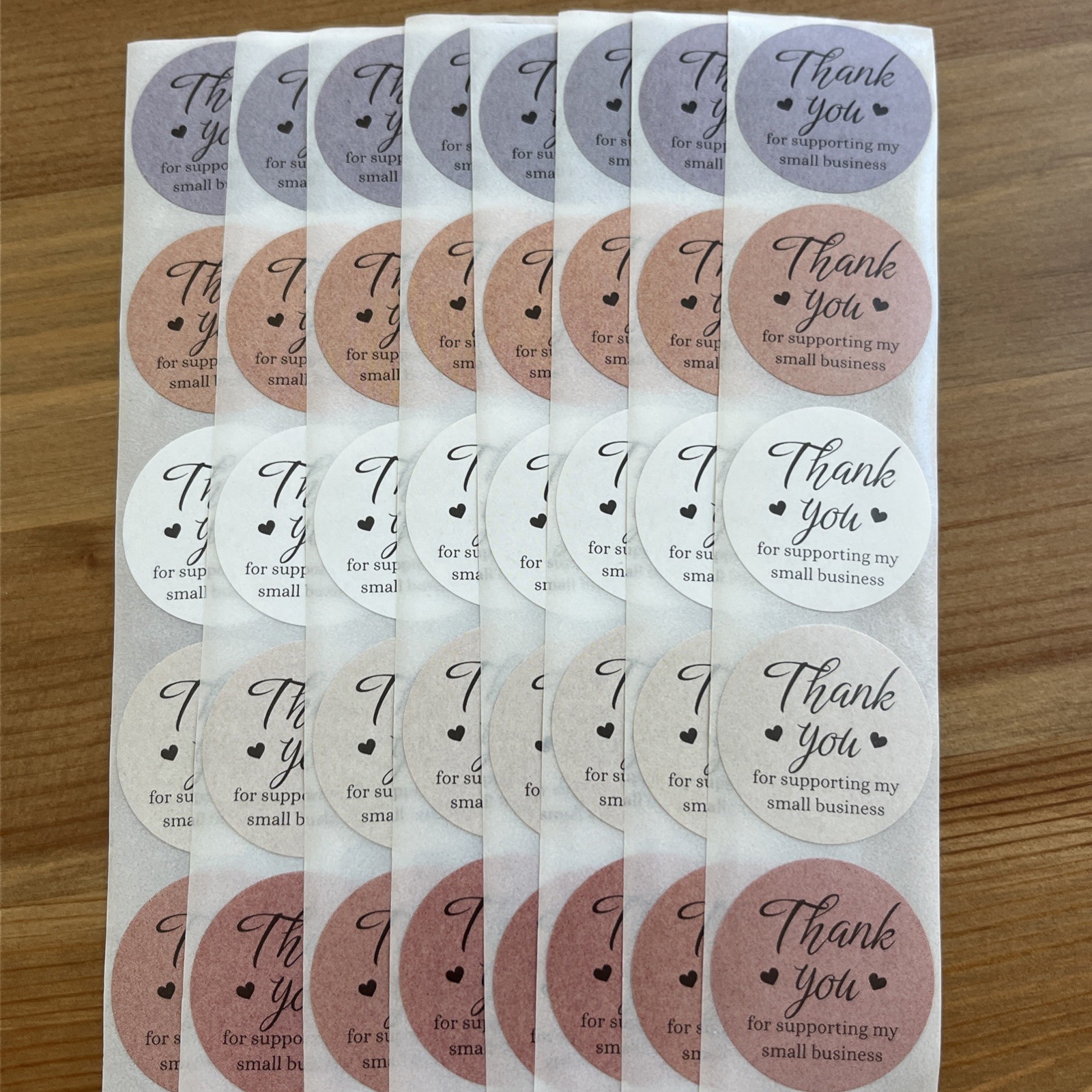 40pcs Cute Thank You Stickers 1 inch Small Business Decorate Envelopes Sealing
