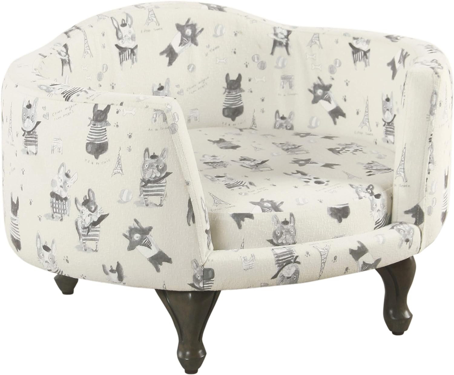 Home Decor | Upholstered Curved Pet Bed | Luxury Cat & Dog Beds & Furniture | ro
