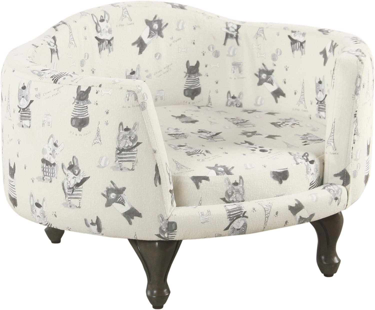 Home Decor | Upholstered Curved Pet Bed | Luxury Cat & Dog Beds & Furniture | ro