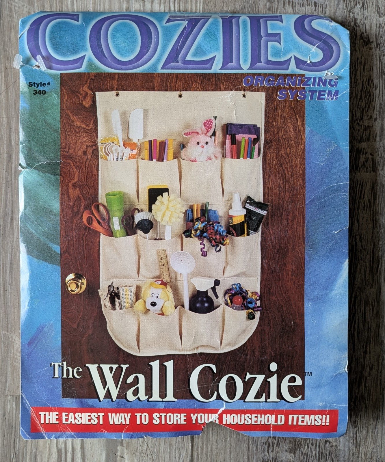 Vintage Door/Wall Hanging Storage & Organizer - The Wall Cozie - NEW NOS
