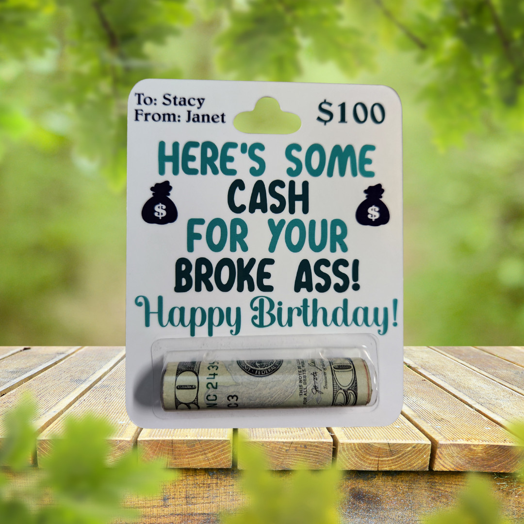 Birthday Money Card, Funny Birthday Gift, Cash Gift, Money Holder, Unique Gift