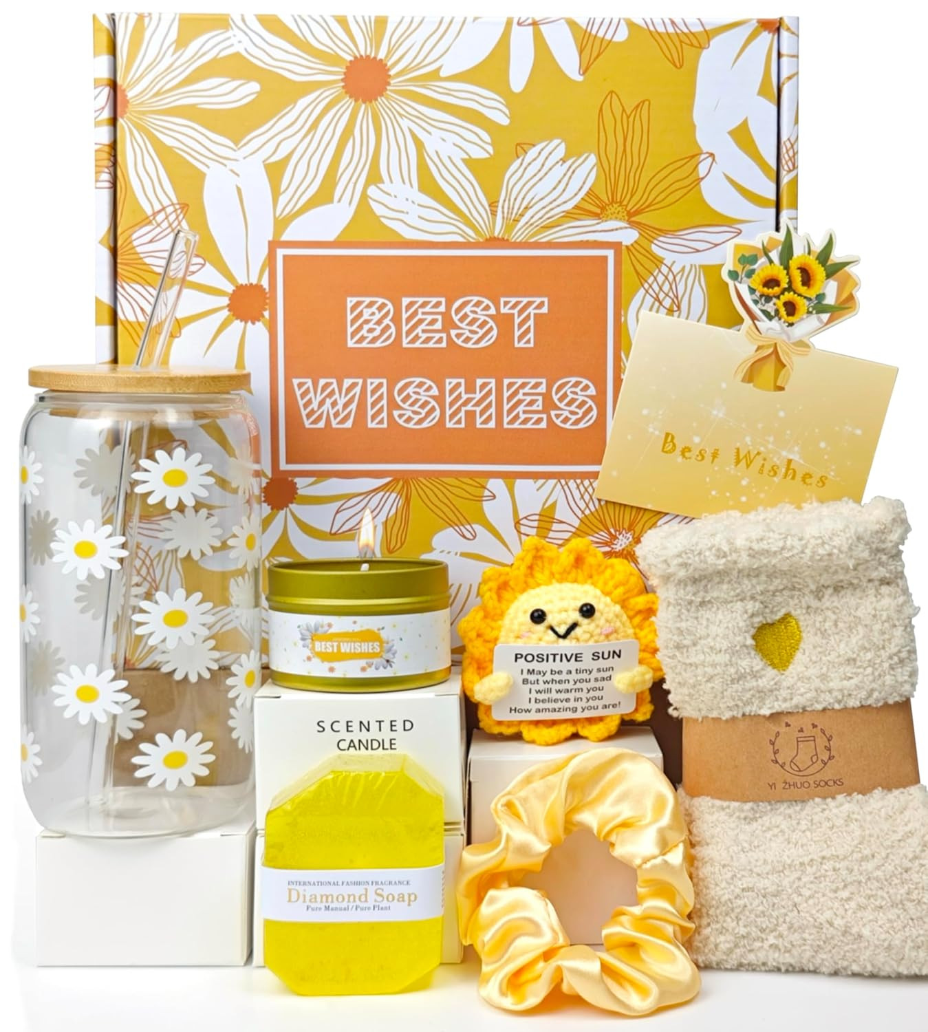 Gift Baskets for Women -Unique Gift Basket Set & Sunshine Box Care Package, Fest