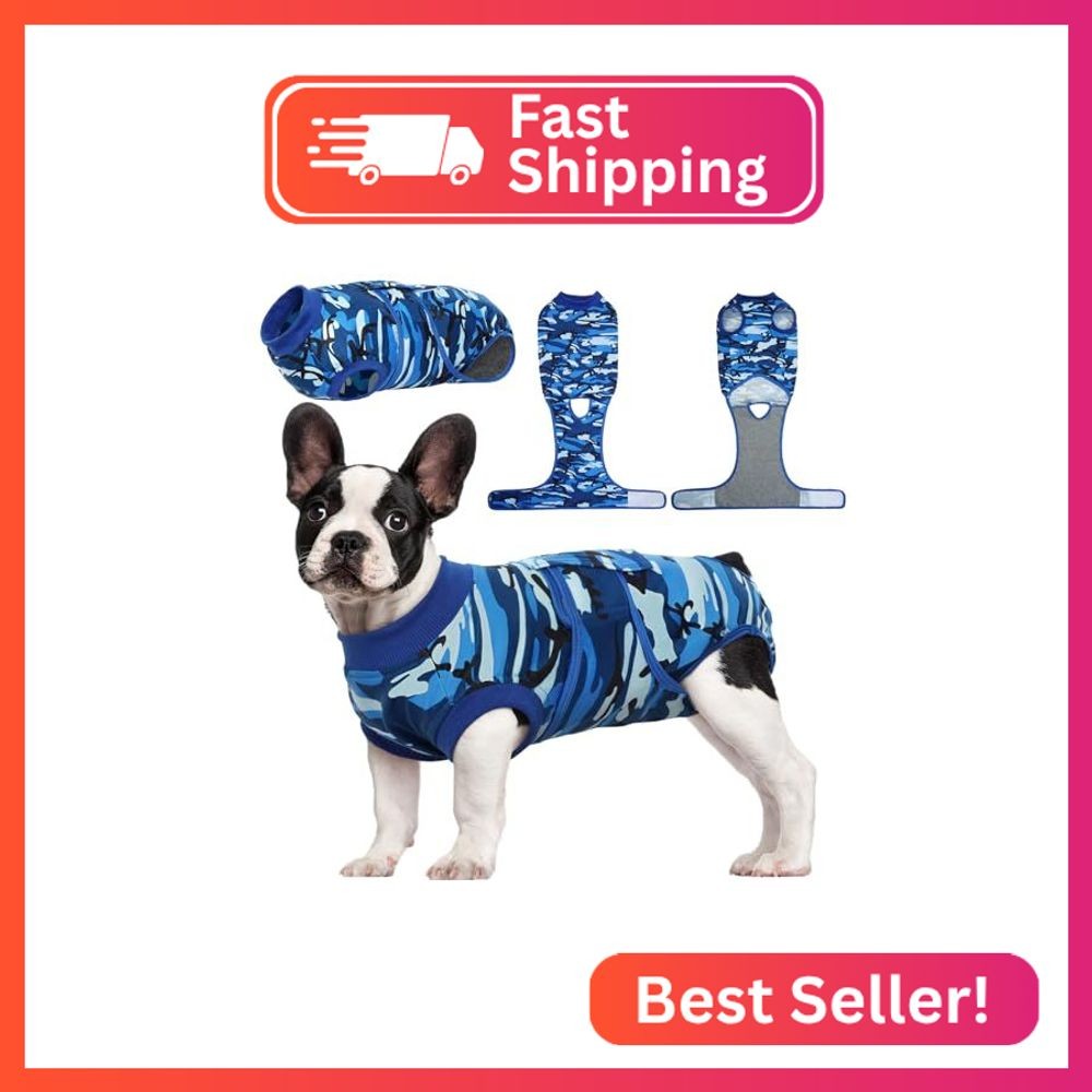 Kuoser Recovery Suit for Dogs Cats, Soft Dog Surgery Suit Female Male Spay