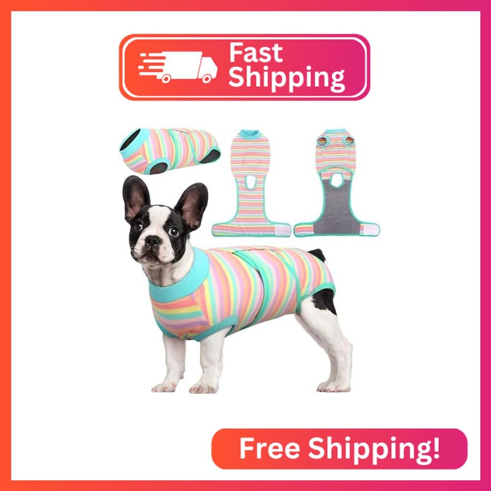 Kuoser Recovery Suit for Dogs Cats, Soft Dog Surgery Suit Female Male Spay