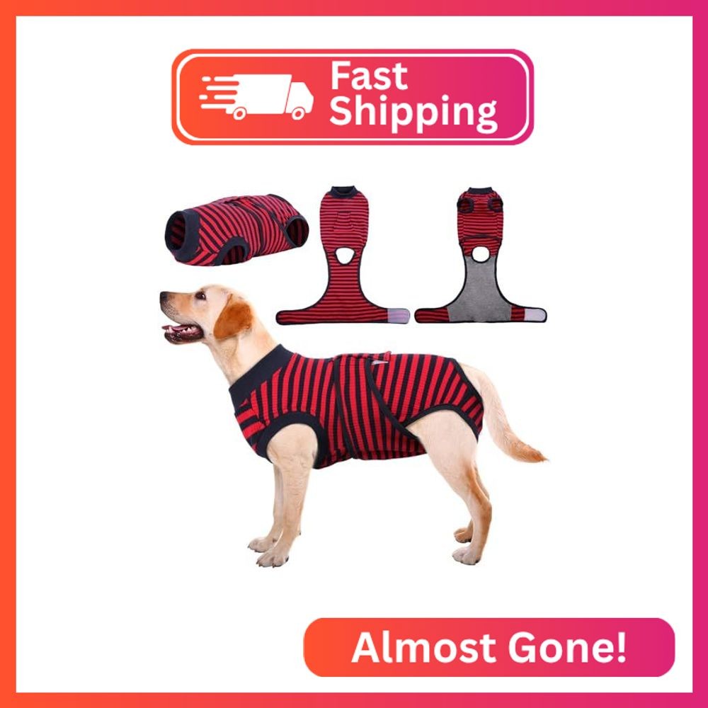 Kuoser Recovery Suit for Dogs Cats, Soft Dog Surgery Suit Female Male Spay