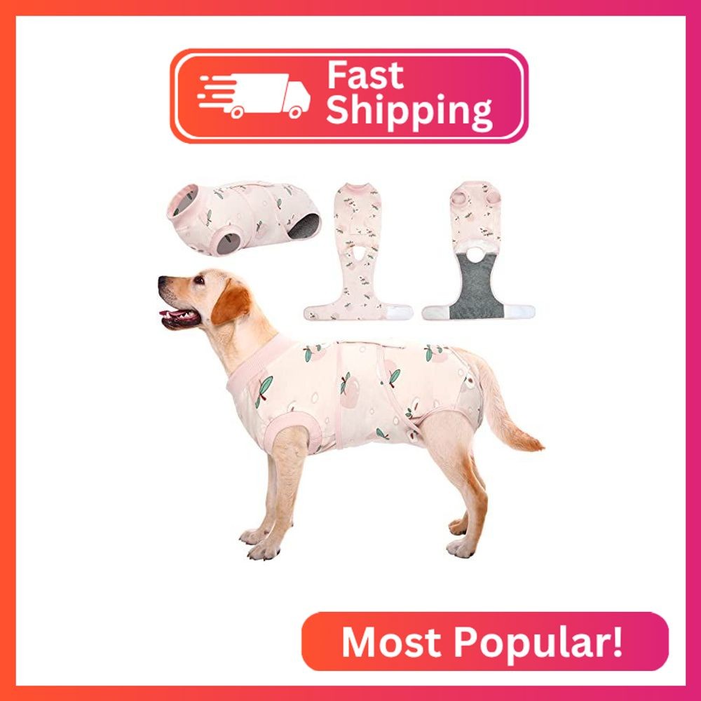 Kuoser Recovery Suit for Dogs Cats, Soft Dog Surgery Suit Female Male Spay