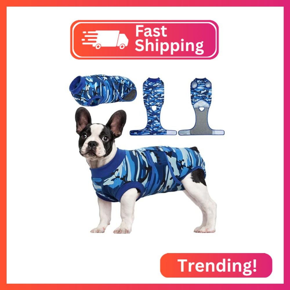 Kuoser Recovery Suit for Dogs Cats, Soft Dog Surgery Suit Female Male Spay