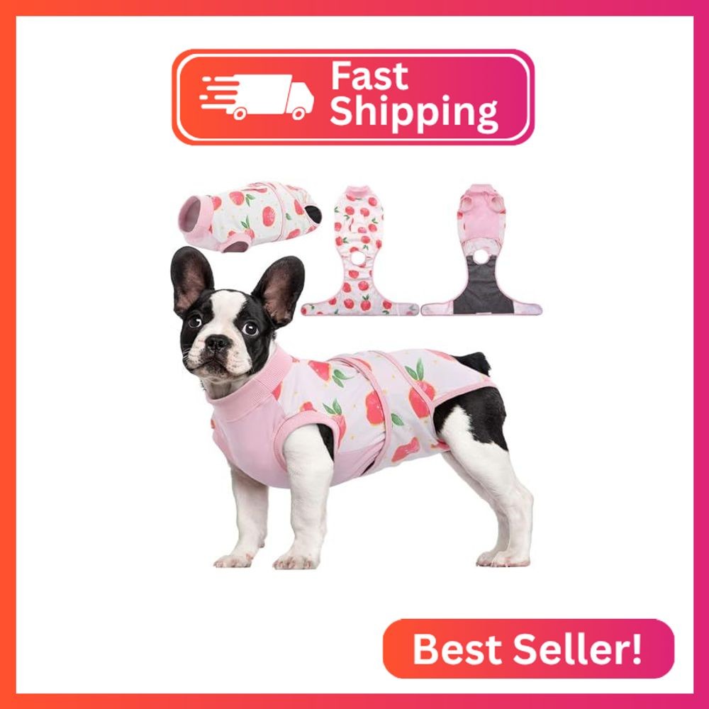 Kuoser Recovery Suit for Dogs Cats, Soft Dog Surgery Suit Female Male Spay