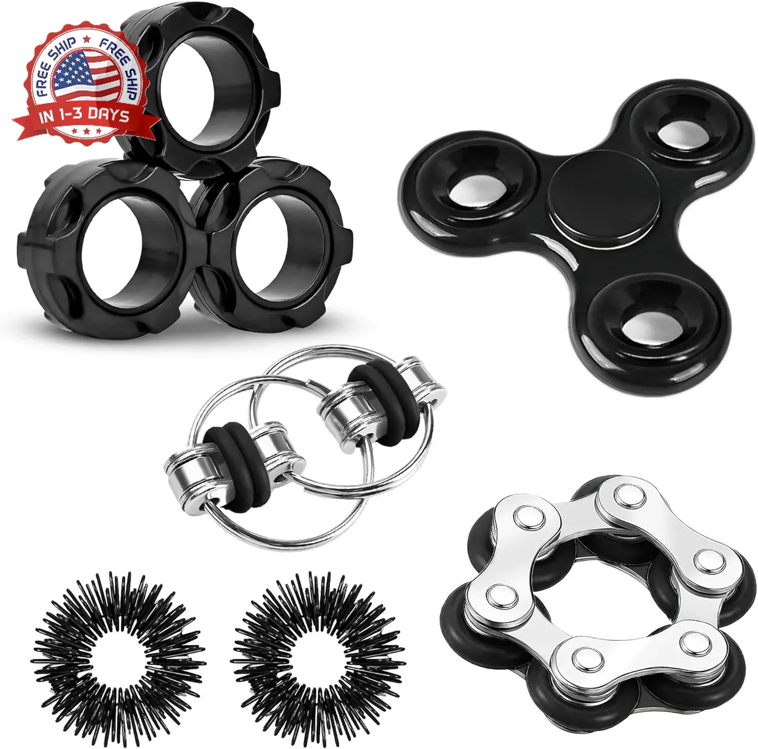 Fidget Toys Adults Pack Metal Fidgets for Classroom Cool Gadget Desk Toys for Te
