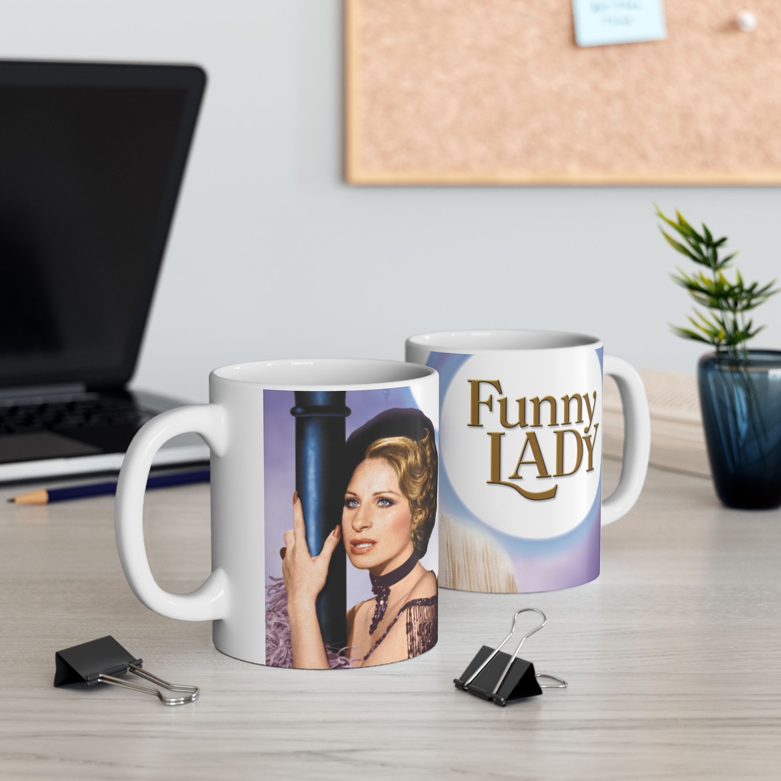 Funny Lady Ceramic Mug 11oz, Classic Movie, Movie Fan Gift, Movie Cup